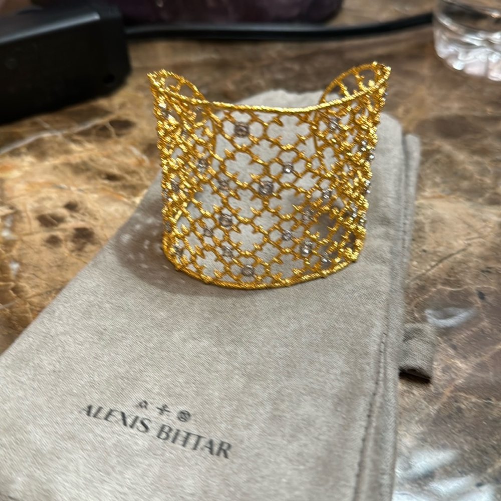 Alexis bittar crystal cuff bracelet